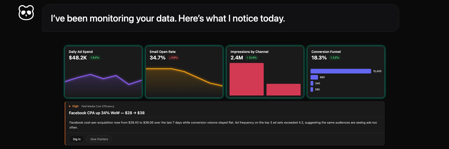 Boo monitoring your marketing data